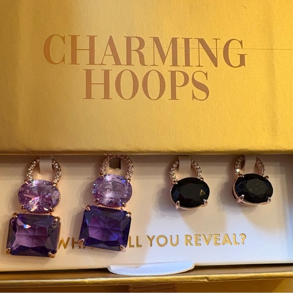 Bomb Party Charming Hoops “Dripping in Jewels” - Picture 3 of 3